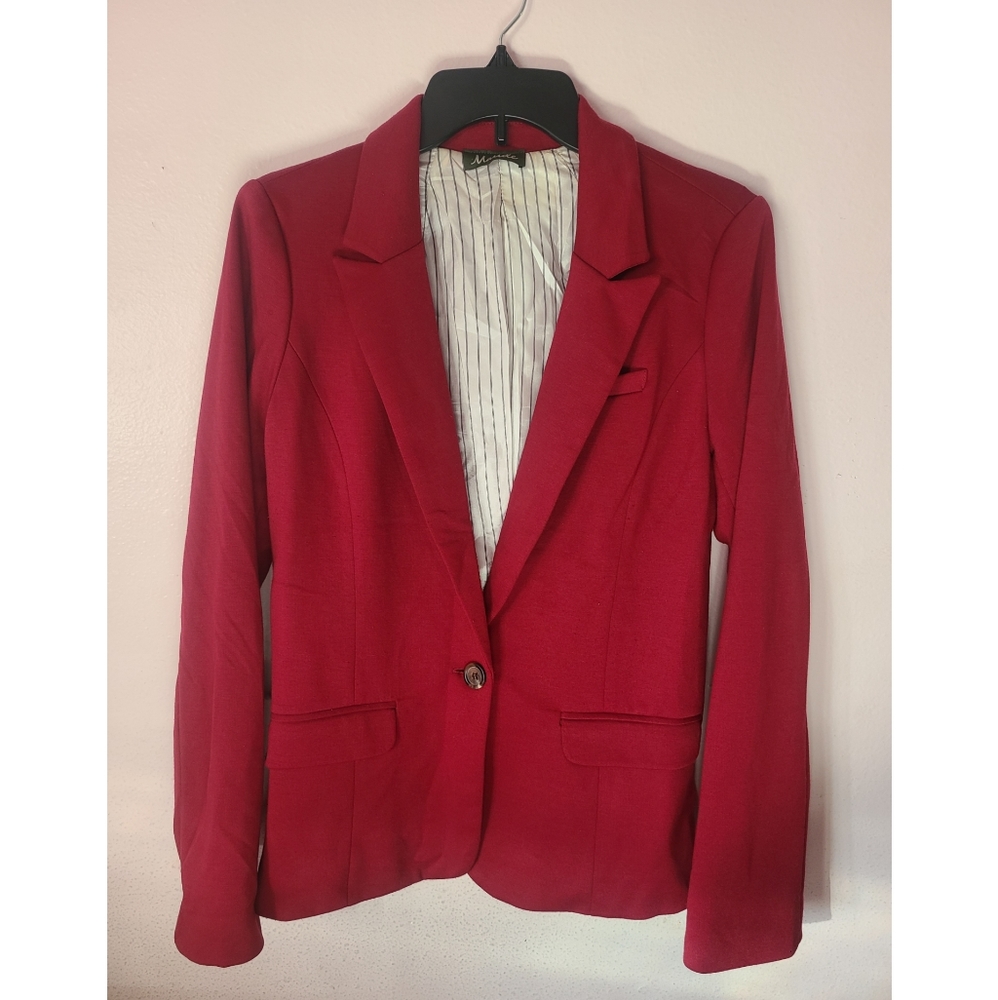 Maude Brand Red Single Button Blazer Medium